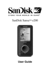 Thumbnail Sandisk Sansa e200 Series User Guide